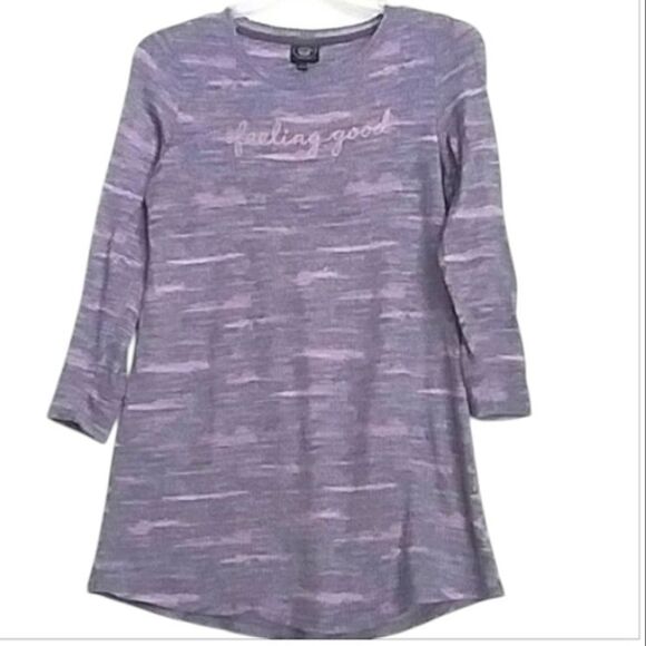 Laura Ashley Sleep Dress Soft and Cozy 3/4 Sleeve Embroidered Feeling Good L - Picture 1 of 8